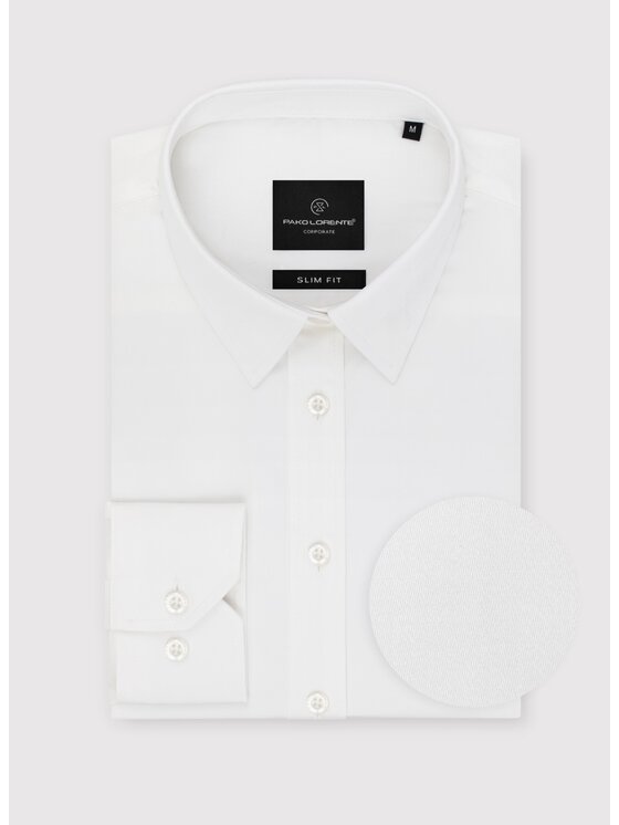 Pako Lorente Pako Lorente Koszula B24WH-1X-048 Biały Slim Fit