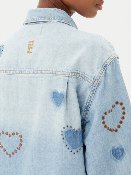 One Teaspoon One Teaspoon Džinsa krekls Everyday Studded 26714 Zils Relaxed Fit