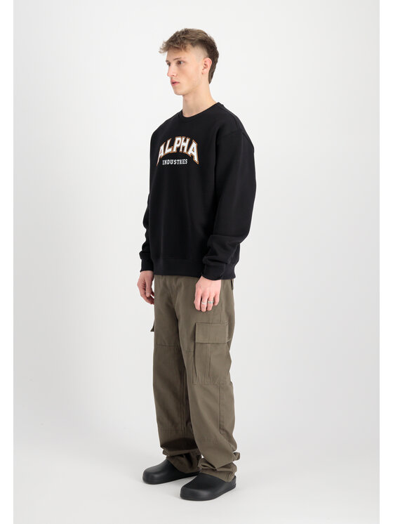 Alpha Industries Alpha Industries Bluza College Sweatshirt Czarny Loose Fit