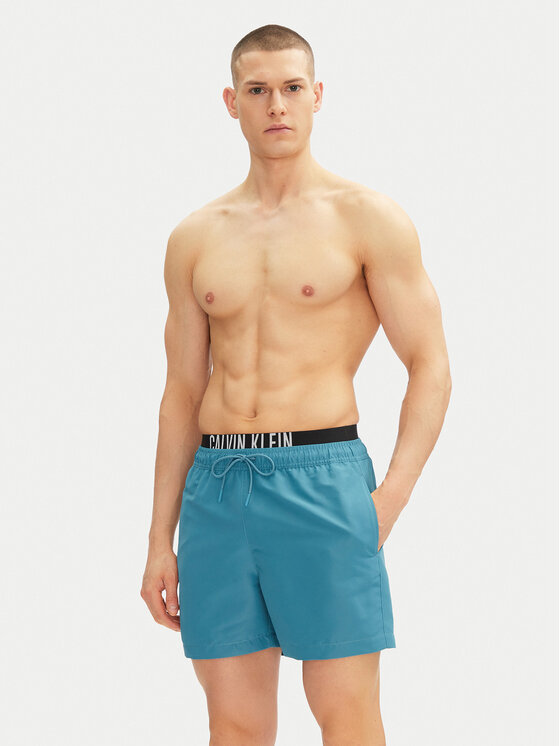 Calvin Klein Swimwear Calvin Klein Swimwear Pantaloni scurți pentru înot KM0KM01093 Albastru Regular Fit