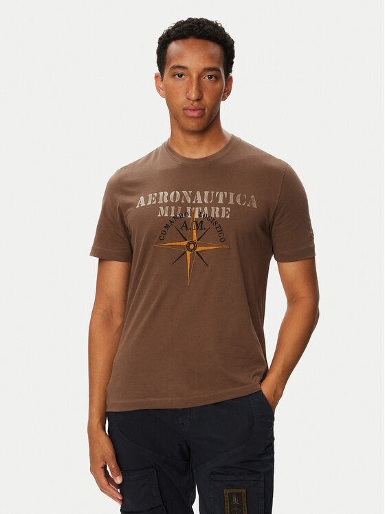 Aeronautica Militare Aeronautica Militare T-Shirt 262TS2582UJ00750 Braun Regular Fit