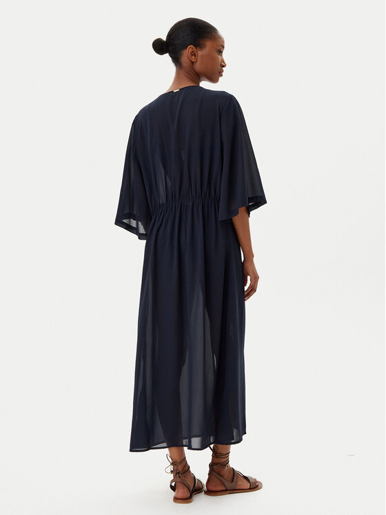Selmark Selmark Kimono BN297 Granatowy Relaxed Fit