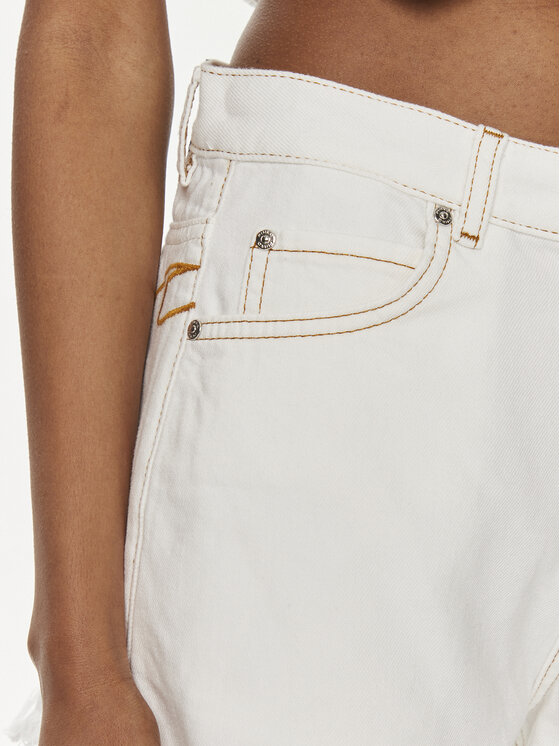 PINKO Pinko Kratke traperice Honey 103627 A1VD Bijela Regular Fit