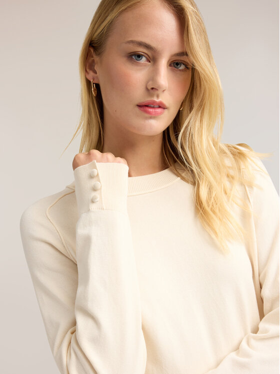 Motivi Motivi Sweter M350W004055N011 Biały Over Fit