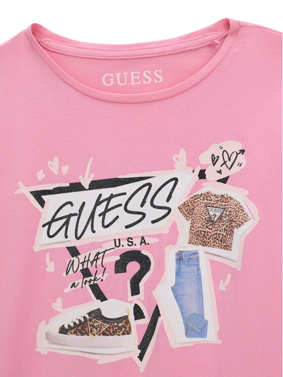 Guess Guess Póló J6YI02 K3667 Rózsaszín Regular Fit
