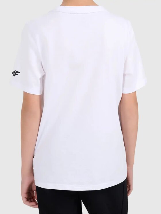 4F 4F T-Shirt 4FJWMM00TTSHM3605-10S Biały Regular Fit