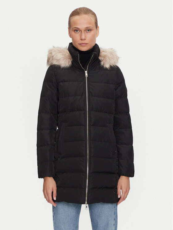 Tommy Hilfiger Tommy Hilfiger Geacă din puf Heritage WW0WW43234 Negru Regular Fit