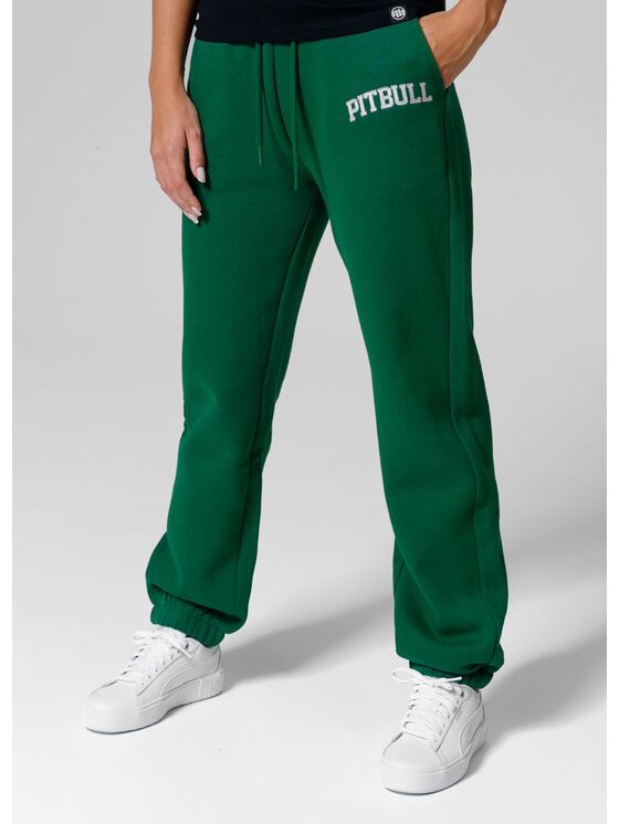 PITBULL PITBULL Spodnie dresowe Spodnie dresowe damskie oversize Tyrian L Zielony Regular Fit
