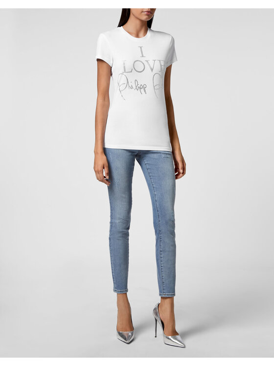 PHILIPP PLEIN PHILIPP PLEIN T-Shirt 3249 Biały Regular Fit
