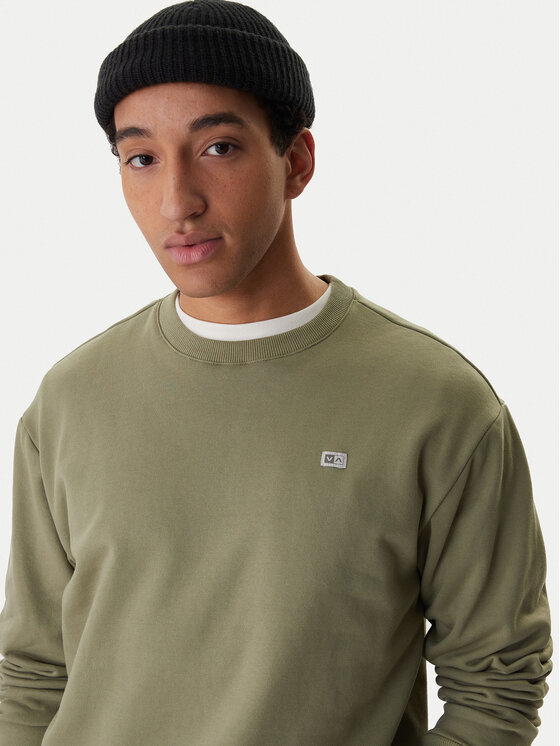 RVCA RVCA Džemperis ar kapuci Va Essential Crew AVYFT00331 Zaļš Regular Fit