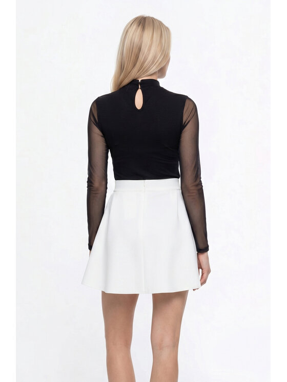 FIGL FIGL Mini sukňa M1342 Krémová A-Line Fit