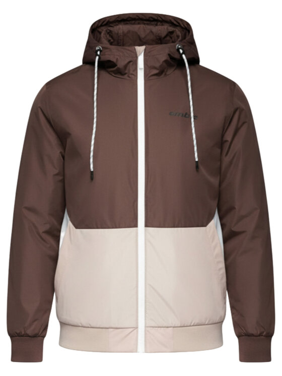Ombre Ombre Kurtka przejściowa C584 Brązowy Regular Fit