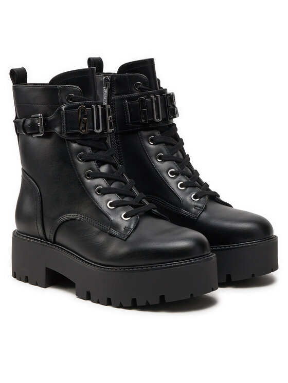Guess Guess Šnurovacia obuv Vaires FLTSOM ELE10 Čierna