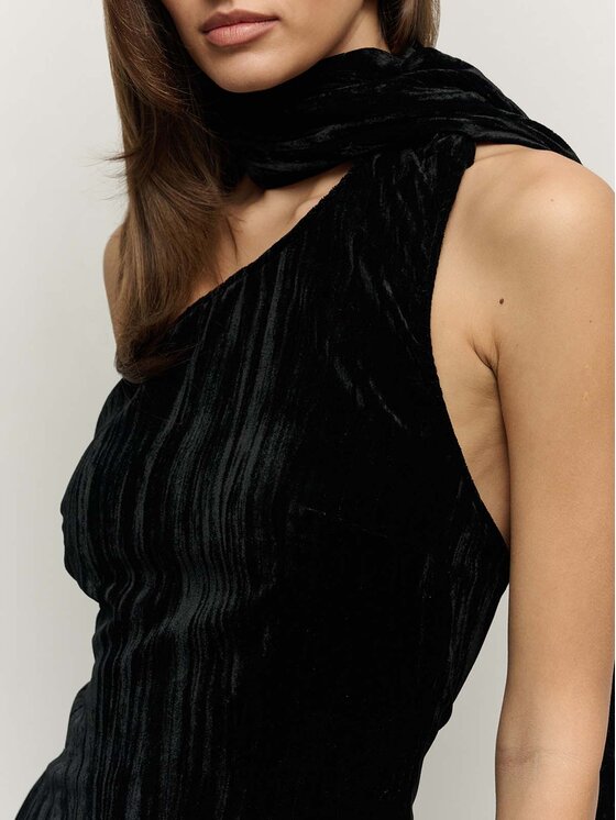 La Mania La Mania Sukienka codzienna FLORENCE 2 BLACK Czarny Classic Fit