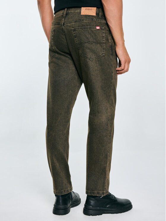 BIG STAR BIG STAR Jeansy ATES Brązowy Tapered Fit