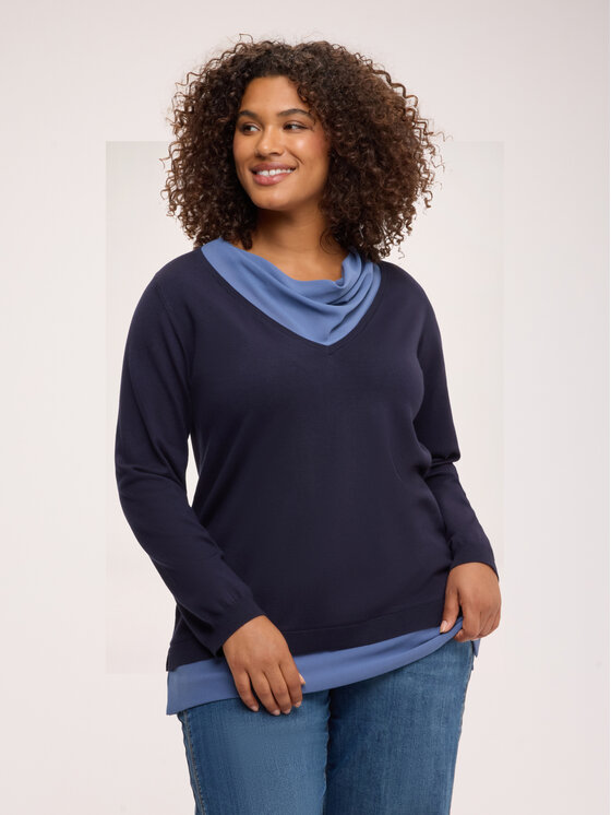 Fiorella Rubino Fiorella Rubino Sweter M299L008581N034 Niebieski Regular Fit