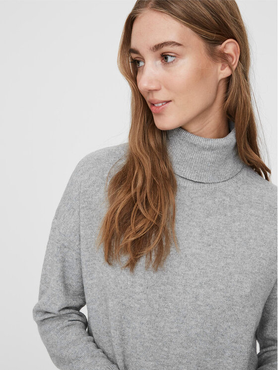 Vero Moda Vero Moda Trikotažinė suknelė 10199744 Pilka Regular Fit