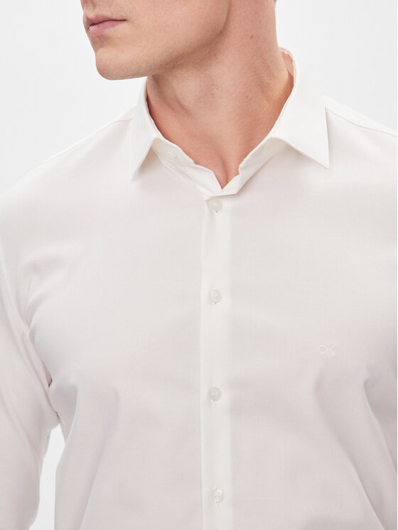 Calvin Klein Calvin Klein Košile K10K112301 Bílá Slim Fit