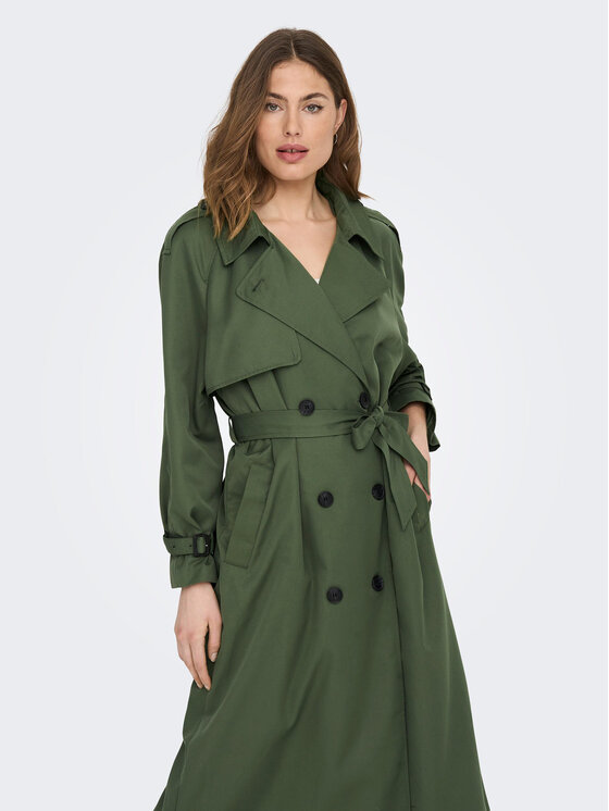 ONLY ONLY Trench Chloe 15242306 Zelena Regular Fit
