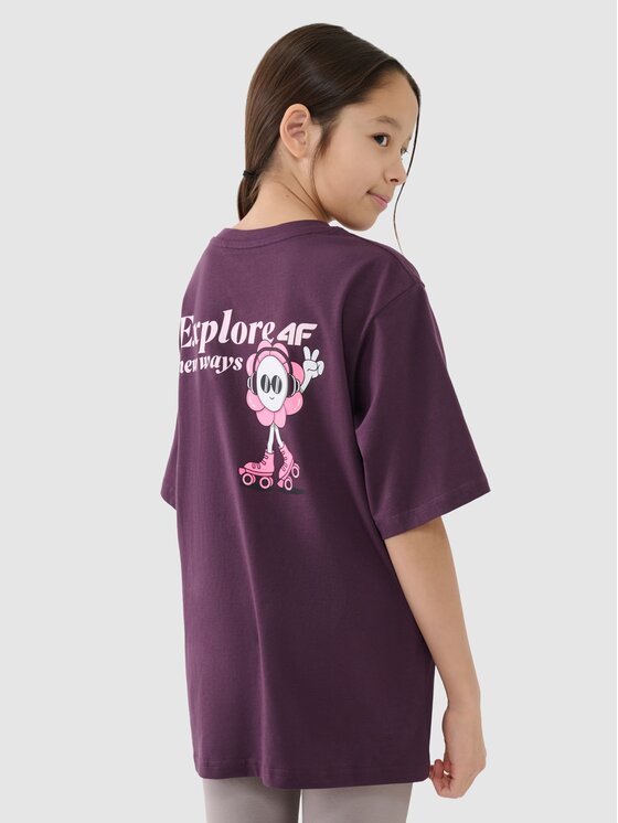 4F 4F T-Shirt 4FJRSS25TTSHF2586-50S Černá Oversize