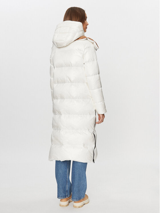 Deha Deha Pūkinė striukė D93583 Écru Regular Fit