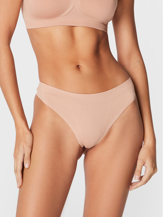 Calvin Klein Underwear Stringi 000QF6611E Bēšs