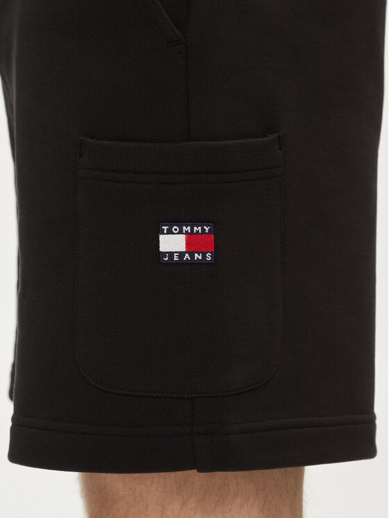 Tommy Jeans Tommy Jeans Sportske kratke hlače Badge DM0DM18479 Crna Regular Fit