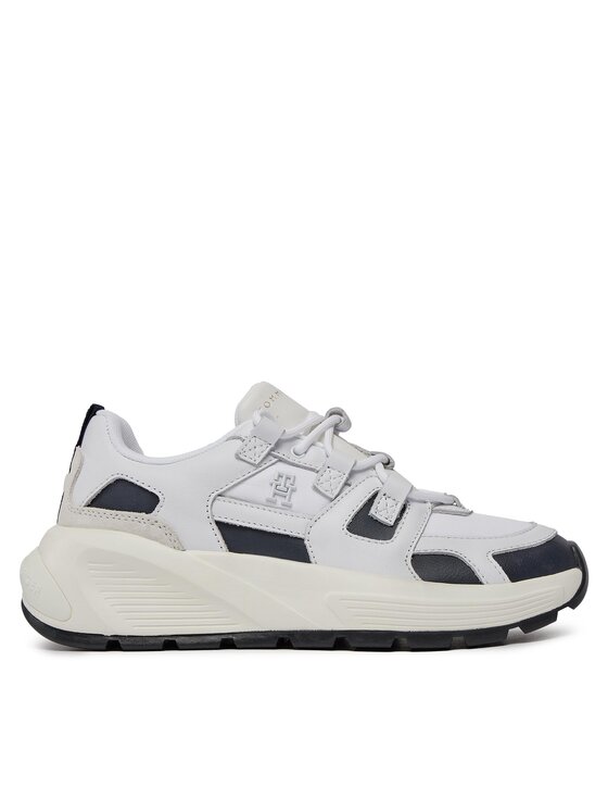 Sneakers Tommy Hilfiger Th Premium Runner Mix FW0FW07651 Alb