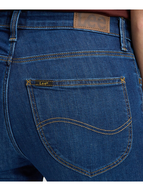 Lee Lee Jeansy 112385830 Niebieski Straight Leg