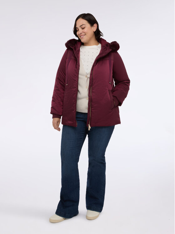 Fiorella Rubino Fiorella Rubino Giubbotto piumino F005T001422N036 Bordeaux Regular Fit