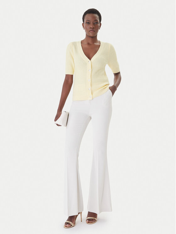 Morgan Morgan Kardigan 261-MYRTILE Żółty Slim Fit