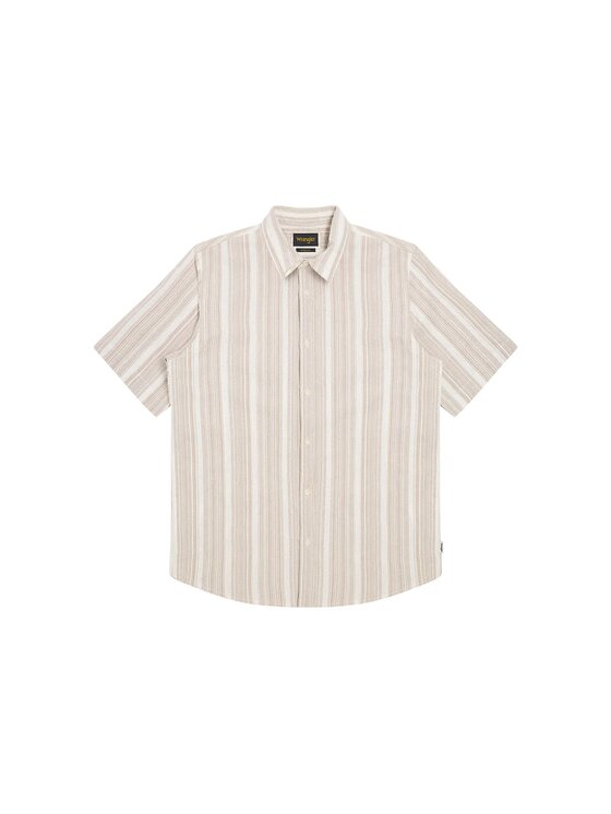 Wrangler Wrangler Koszula SS SHIRT Beżowy Regular Fit