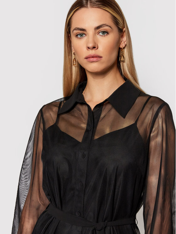 TWINSET TWINSET Коктейлна рокля 212AT2200 Черен Regular Fit