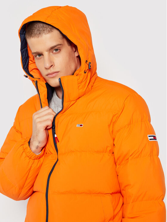 Tommy Jeans Tommy Jeans Kurtka puchowa Essential DM0DM12171 Pomarańczowy Regular Fit