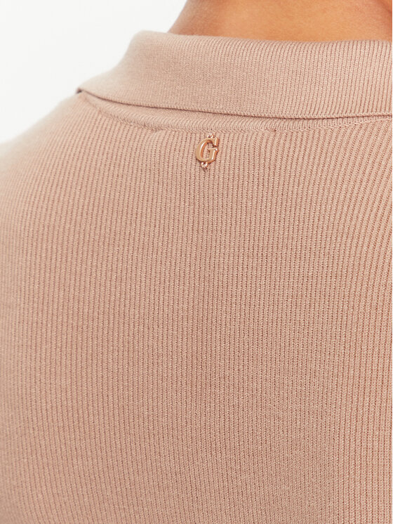 Guess Guess Vsakodnevna obleka W3YK45 Z2YN2 Bež Bodycon Fit