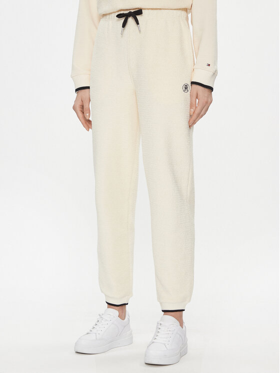 Tommy Hilfiger Pantaloni trening WW0WW40602 Écru Regular Fit