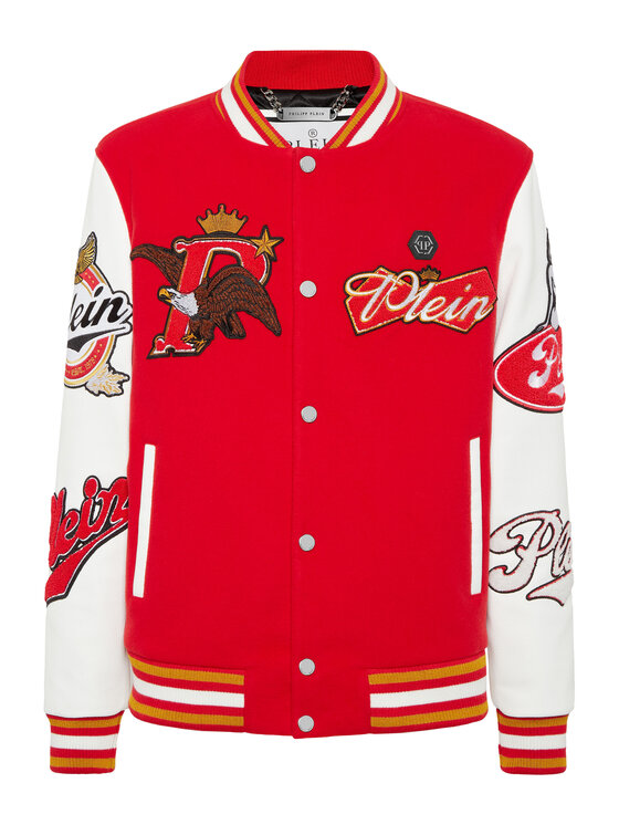 PHILIPP PLEIN PHILIPP PLEIN Kurtka bomber 26057 Czerwony Regular Fit