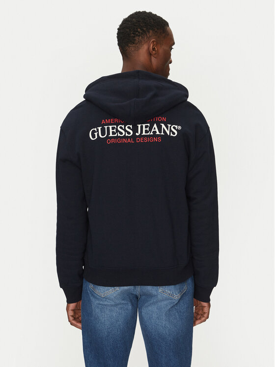 Guess Jeans Guess Jeans Majica dugih rukava M5RQ45 KCPR1 Tamnoplava Regular Fit