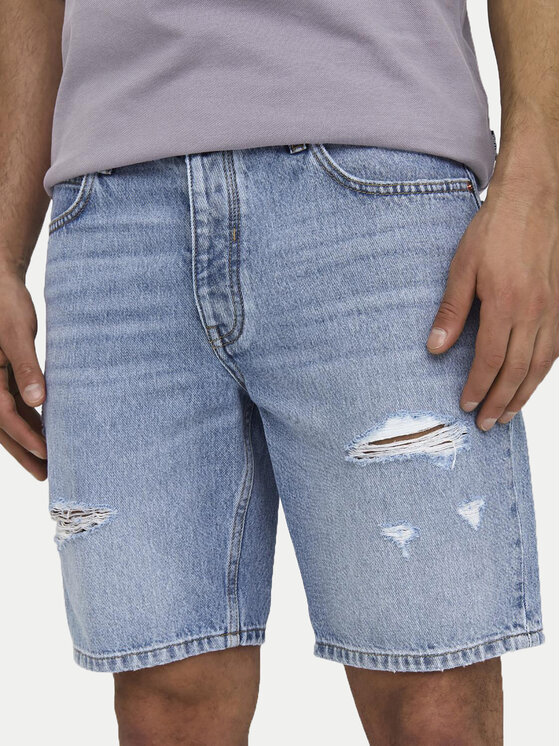 Only & Sons Only & Sons Pantaloni scurți de blugi Edge 22029647 Albastru Straight Fit
