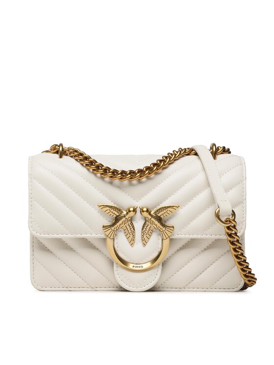 PINKO Pinko Дамска чанта Love One Mini Dc PE 23 PLTT 100074 A0GK Бял