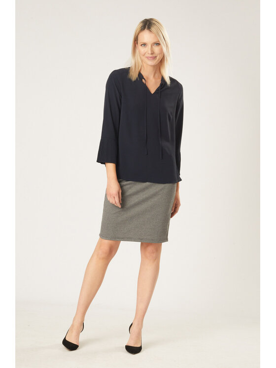 QUIOSQUE QUIOSQUE Blúzka ADELA SHIRT Tmavomodrá Regular Fit