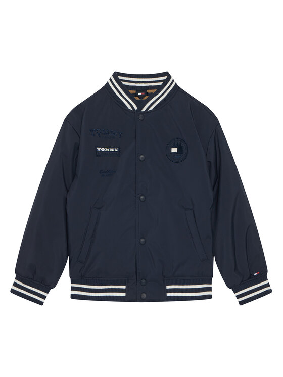 Tommy Hilfiger Tommy Hilfiger Bunda bomber Graphic KB0KB10079 Tmavomodrá Regular Fit