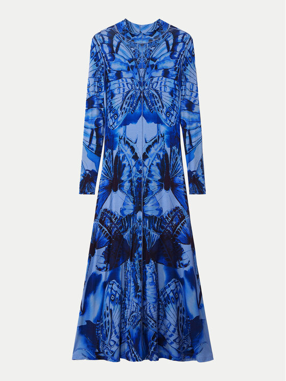 Desigual Desigual Každodenné šaty 24WWVK26 Modrá Slim Fit