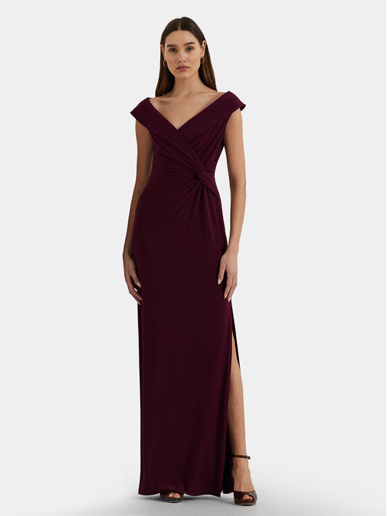 LAUREN RALPH LAUREN LAUREN RALPH LAUREN Večernja haljina 253863940018 Tamnocrvena Slim Fit