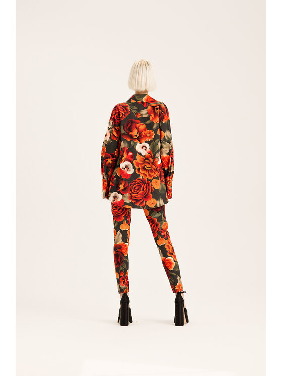 Chérir Paris Chérir Paris Koszula w kwiatowy print oversize Zielony Oversize