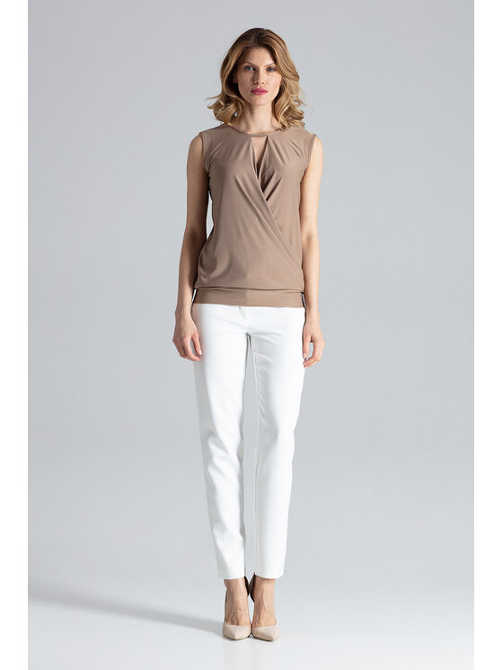 FIGL FIGL Blúzka M337 Béžová Regular Fit