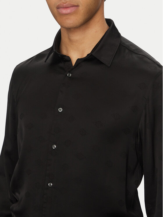 HUGO HUGO Cămașă Elisha02 50539726 Negru Extra Slim Fit