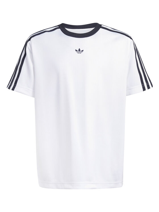 adidas adidas T-Shirt Jacquard JV8655 Biały Loose Fit
