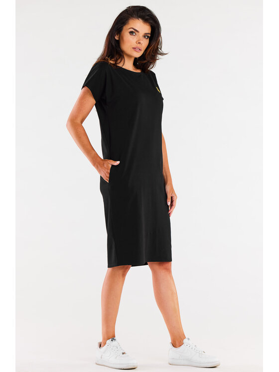 Infinite You Infinite You Sukienka letnia M301 Czarny Basic Fit