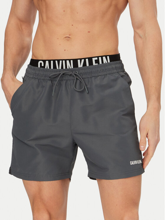 Calvin Klein Swimwear Calvin Klein Swimwear Plavecké šortky LV00N61015 Tmavě šedá Regular Fit
